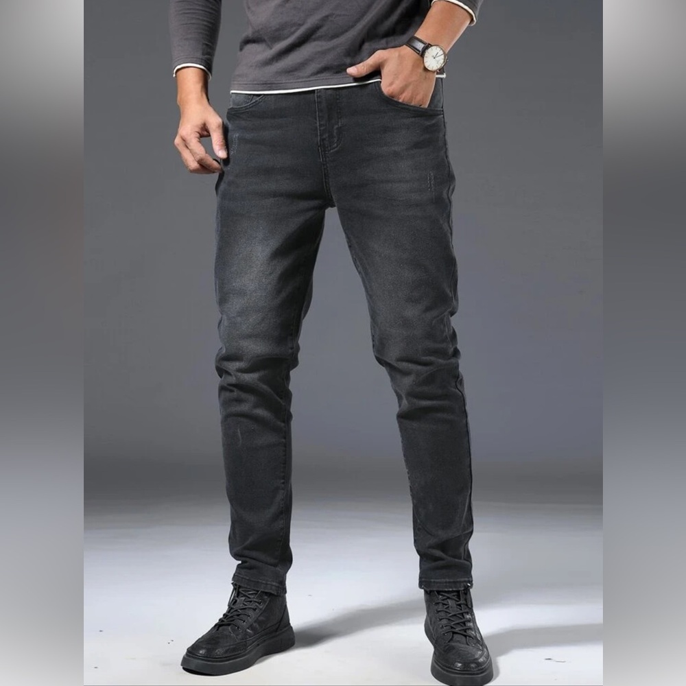 THE KOOPLES🖤 Slim-fit faded black jeans
